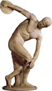希臘雕刻家米隆的《擲鐵餅者》。